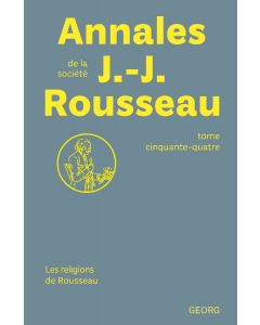 ABONNEMENT ANNALES DE LA SOCIETE JEAN-JACQUES ROUSSEAU