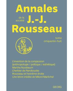 ANNALES DE LA SOCIETE JEAN-JACQUES ROUSSEAU / T.58